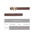 thumbnail image 4 of INSPIRE CHIC Women Reversible Faux Leather Belts, 0.5" Width Extra Skinny Thin Belt Butterfly Gold Buckle Waistband for Dress 43.3x0.5"(LxW) Coffee, 4 of 6