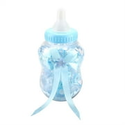 Cajas de dulces con forma de biberón, 30 uds, bonitas botellas de dulces para bebés, Mini botellas de dulces para bebés para decoración de fiestas de bautizo y eventos(Azul)