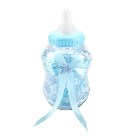 VIFERR Cajas de Dulces Creativas con Forma de biberón Lindo de 30 Piezas para decoración de Fiestas de Bautizo de Eventos(Blue)