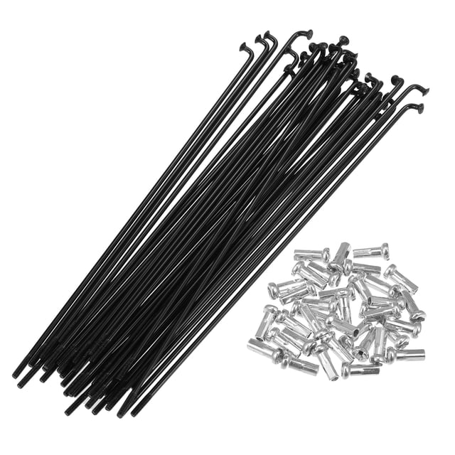 Kit de 36 Radios de Acero para Bicicleta 14G J Bend 158 mm Unique Bargains