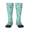 thumbnail image 2 of Lsque Hawaiian Style Printed Crew Socks Men's Women's LightWeight Thin Casual Calf Socks ,Knee High Socks,Cotton Socks, 2 of 9