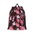 thumbnail image 6 of Rocae Rose Flowers for Durable Canvas Backpack Leisure Large Bag Travel Rucksack Multi-function Backpack Small, 6 of 8
