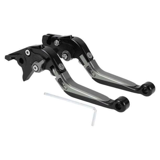 Palancas de freno y embrague largas y cortas para Yamaha YZF R1 2002-2003, palanca de freno ajustable de motocicleta, aleación de aluminio, mango de titanio con cabeza negra, 1 juego