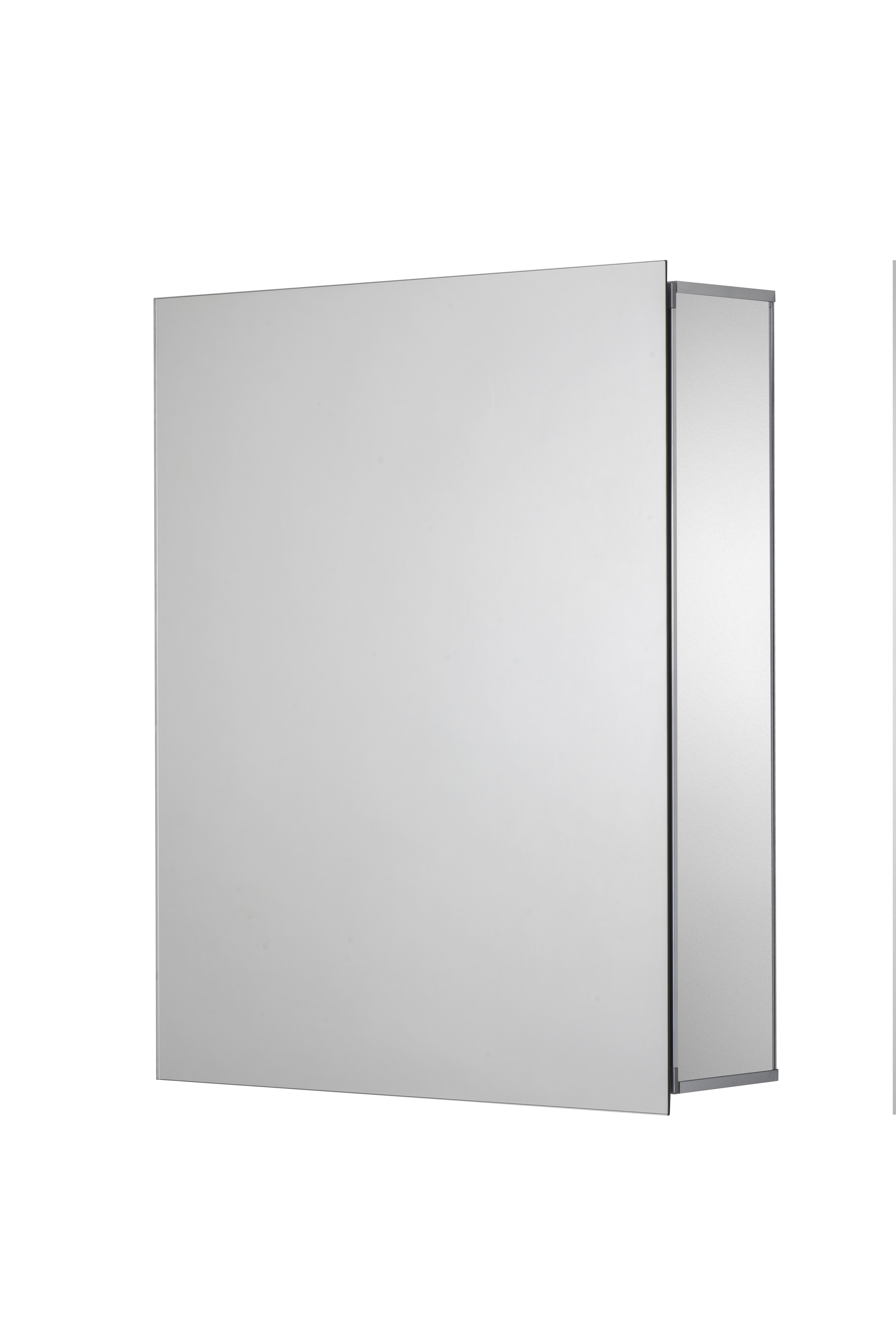 Croydex Hayward Single Door Aluminium Medicine Cabinet with Mirror, Silver (16X20in)