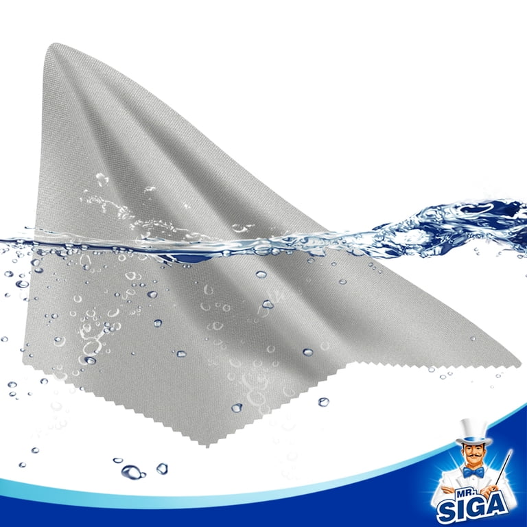 MR.SIGA Microfiber Cleaning Cloths, 6 Pack, Gray and Navy photo 3