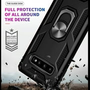 Samsung Galaxy S10 Plus Case, [NOT FIT S10E/ S10 / S10 LITE] Case, With [Tempered Glass Screen Protector Included], STARSHOP Drop Protection Ring Kickstand Cover- Black