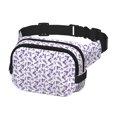 thumbnail image 2 of Kdxio Lavender Flowers Crossbody Double Layer Waist Bag Belt Bag for Unisex Fanny Pack Fashion Waist Packs for Hiking Running Shopping Traveling, 2 of 9