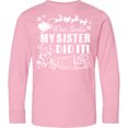 thumbnail image 3 of Inktastic Dear Santa, My Sister Did It Funny Christmas Long Sleeve Youth T-Shirt, 3 of 5