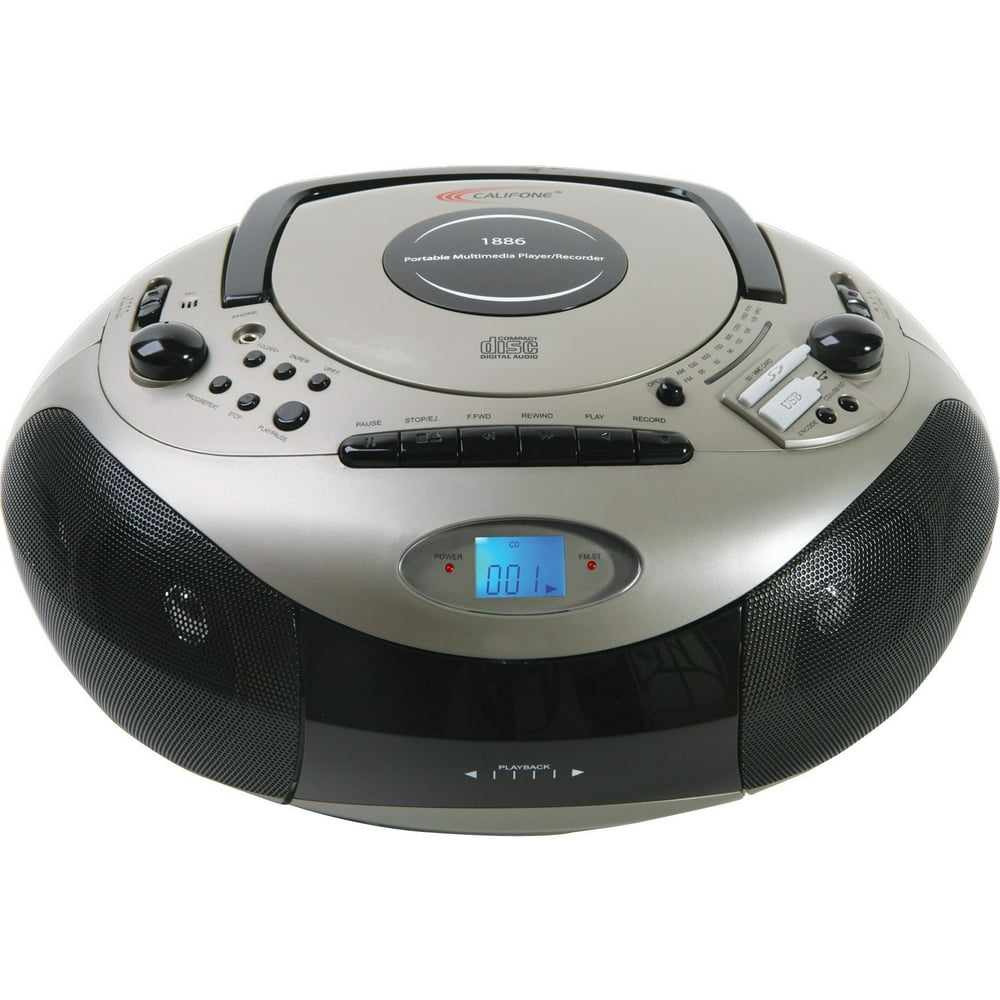 Califone Spirit SD CD/Cassette Stereo Boombox 4Way Speak Via Ergoguys