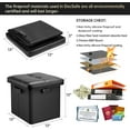 thumbnail image 3 of Storage Ottoman with Lock,Fireproof Folding Ottoman Foot Rest Stool Storage Chest with Storage Safe for Important Documents,Waterproof Short Ottoman Foot Stool with Handles, 3 of 8