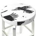 thumbnail image 3 of Haiem Monochrome Flying Ravens Print Cushion Round Bar Chair Seat Cover Bar Chair Cushion Covers Elastic Washable Bar Chair Cover,Protects from Scratches and Stains-12 inch, 3 of 7