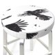 thumbnail image 3 of Disketp Monochrome Flying Ravens Funda Redonda para Taburete, Funda de Cojín para Silla de Bar Suave y Elástica-14 inch, 3 of 7