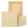 thumbnail image 1 of Uxcell 6Pcs Tableros de Lienzo de Madera, Lienzos de Arte de Madera de 5x5 Pulgadas, Panel de Madera Sin Terminar para Pintura, Manualidades, Proyectos de DIY, Arte de Vertido, 1 of 6