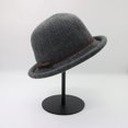 thumbnail image 5 of CoCopeaunts Women's Bucket Hat Wool Felt Bowler Hats Retro Soft Warm Autumn Winter Ladies Plain Cloche Basin Hat Black Hatband, 5 of 8