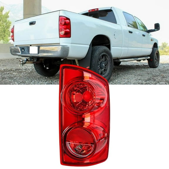 Nilight Taillight Assembly Compatible with 2007 2008 Dodge Ram 1500 2007 2008 2009 Dodge Ram 2500 3500 Rear Lamp Replacement OE Style Passenger Side Red Lens
