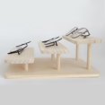 thumbnail image 3 of Almencla Wooden Glasses Display Rack Jewelry Holder Organizer Glasses Display Stand Doll 3 Layers, 3 of 8