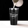 thumbnail image 6 of 20 oz Double-sided Vintage 1992 Coffee Tumbler Cup With Old Time Information, 30th Birthday Gifts for Women Men Parents, 30th Birthday Decoration, 30th Vacuum Cup with Lid Black, 6 of 6