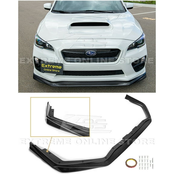 Replacement For 2015-2017 Subaru WRX & STi JDM Varis Style CARBON FIBER Front Bumper Lower Lip Splitter