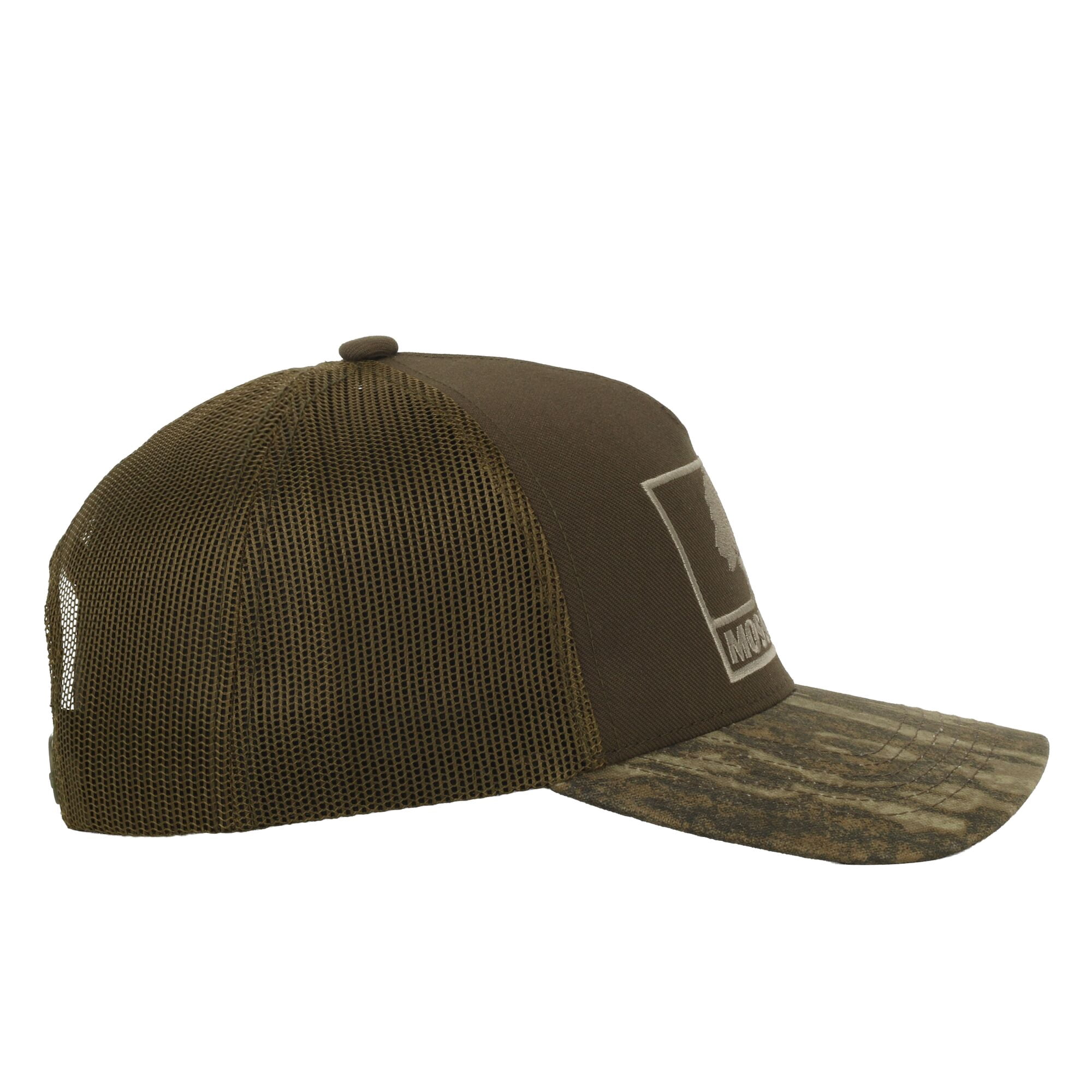 Mossy Oak® New Bottomland Camo Hunting Cap – Mid Profile Mesh Back Snapback, One Size