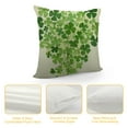 thumbnail image 4 of JEUXUS  Happy St. Patrick's Day Spring Green Clovers Decorative Throw Pillow Cover Case Home Living Room Bed Sofa Car Square, 4 of 5