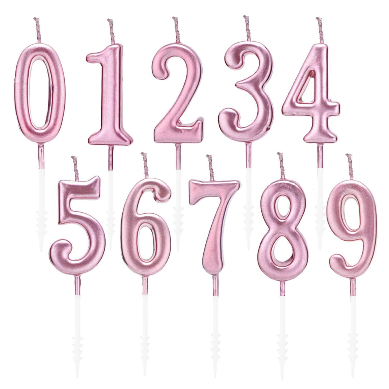 Cake Numeric Candles Number 0 1 2 3 4 5 6 7 8 9 Used for Cake Decoration on Birthday Parties and Wedding Anniversary Celebrations Beanlieve Blue Numeral Birthday Candles 10 Pieces