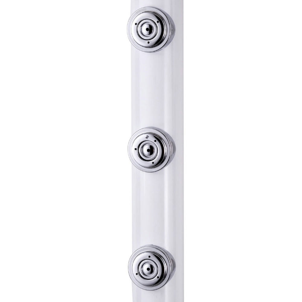 Finihen Shower Panel, Shower Panel Tower System, 48 Inch Aluminium Alloy Shower Column with Hand and Head Shower, Silver Finihen Shower Panel, Shower Panel Tower System, 48 Inch Aluminium Alloy Shower Column with Hand and Head Shower, Silver