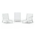 thumbnail image 2 of WestinTrends Avalon Outdoor Patio 3-Piece HDPE Deep Seating Sectional Sofa, White, 2 of 5