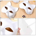 thumbnail image 2 of DIY Face,Halloween Fox Camouflage White Paper Blank Camouflage DIY Animal Unpainted Craft Camouflage for Cosplay Masquerade Parties Costume Accessory for Mardi Gras,Masquerade,Halloween Party, 2 of 6