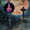 thumbnail image 4 of Sombrero con luces LED para vacaciones de Halloween que brilla intensamente, se puede usar en la cabeza o como colgante, sombrero de bruja, Kits de decoración para fiestas Zigzag rosa más luz Bearachild HA007401-06, 4 of 6