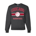 thumbnail image 1 of Wild Bobby City of Chicago CHI Basketball Fantasy Fan Sports Unisex Crewneck Sweatshirt, Heather Black, XX-Large, 1 of 5