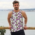 thumbnail image 6 of Pofeuu Rose Flowers Print Men's Workout Tank Tops Sleeveless Muscle Gym Shirt Quick Dry-Large, 6 of 7