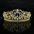 thumbnail image 1 of Gold Crown for Women and Girls, Headband Hair Accessories for Birthday Wedding Party Costume （13.5 * 6.5cm）, 1 of 5