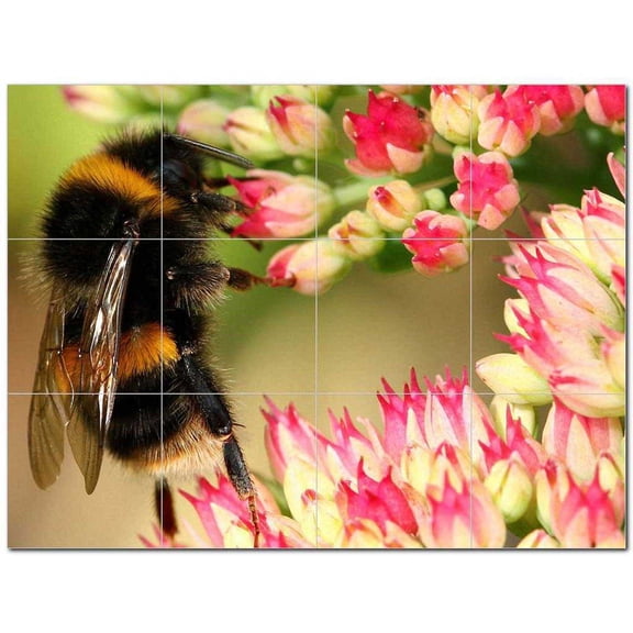 Flower Picture Ceramic Tile Mural Kitchen Backsplash Bathroom Shower 404969-S43