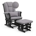 thumbnail image 6 of Storkcraft Tuscany Infant Nursery Glider & Ottoman Black with Gray Swirl, 6 of 16