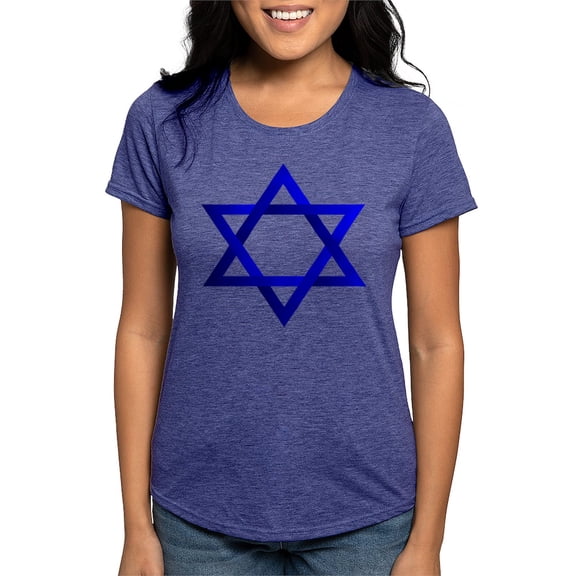 CafePress - Star Of David Women's Dark T Shirt - Womens Tri-blend T-Shirt