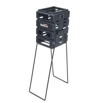 Tourna Mini Ballport Tennis Ball Pick Up Hopper - Holds 36 Balls - Black