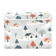 thumbnail image 7 of Yayeee Collapsible Cube Storage Bin with Lid Fabric Closet Decorative Basket with Handles, Cartoon Blue Houses, 7 of 7