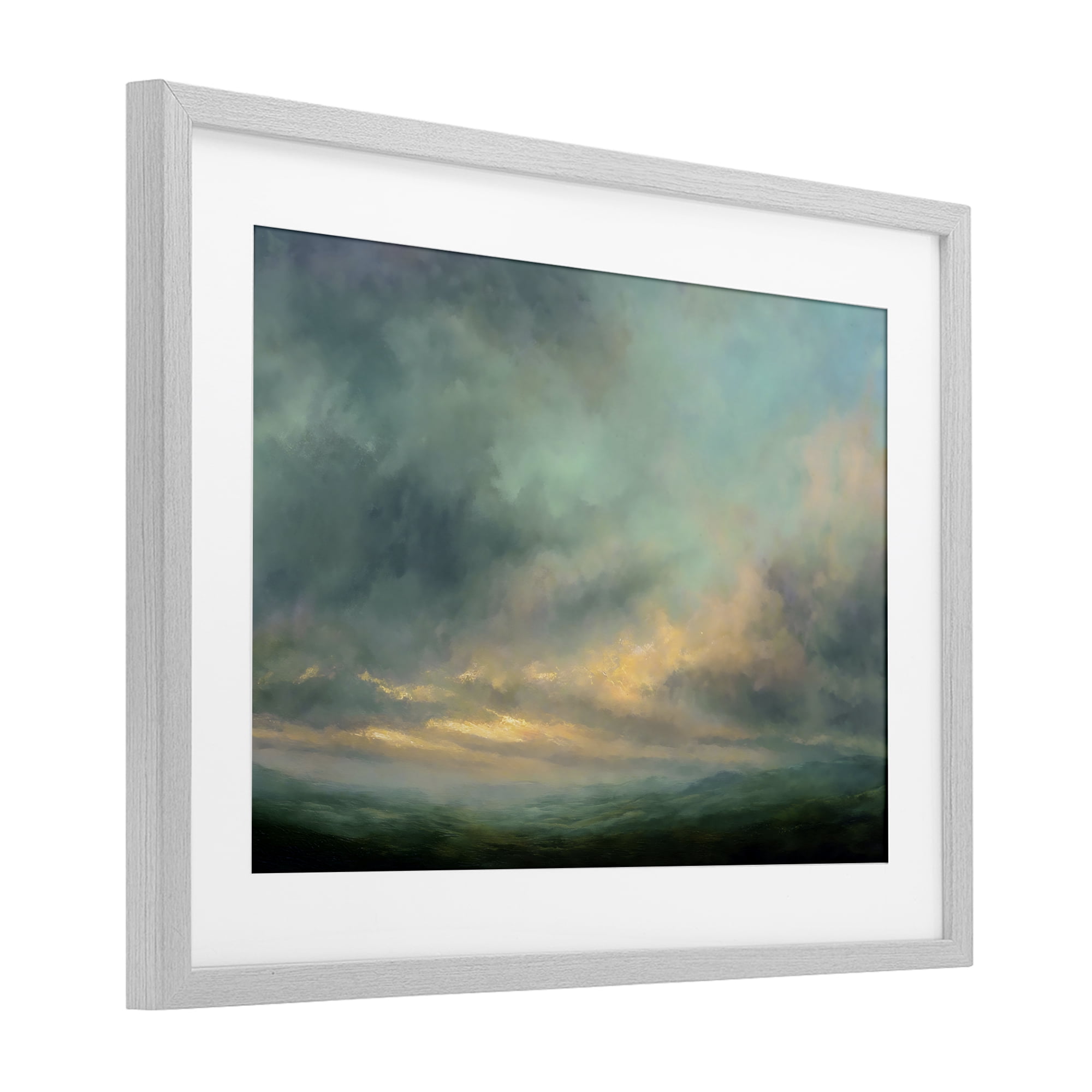 Stupell Industries Blue Toned Golden Hour Gray Framed Print Under Glass, design by Petal Prints Design