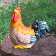 thumbnail image 4 of Escultura de estatua de pollito pintada a mano para decoración de jardín interior al aire libre pequeño gallo, 4 of 8