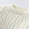 thumbnail image 5 of JUUYY Men's Sweater Crewneck Cable Knit Pullover Sweater Casual Twist Textured Sweaters Beige L, 5 of 6