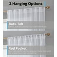 thumbnail image 4 of THD Scarlett Semi Sheer Pocket Top & Back Tab Lightweight Window Curtains Drapery Panels, 2 Panels, 4 of 5