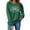 Green, variant on Women Tops Women's Long Sleeve Sweatshirt Casual Crewneck Loose Fit Pullover Fleece Tops, Christmas Print Design, Comfortable and Warm Apparel,White,M