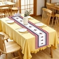thumbnail image 3 of Camino de Mesa de Lino con Estampado de Estrellas, Decoración de Mesa de Centro para Sala de Estar Del Día de la Independencia, Adorno Festivo de Bandera de Tela, Tapete Suave y Transpirable para, 3 of 8