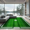 thumbnail image 2 of ODIKA 8'x10' Washable Area Rug Football Field Sport Theme With Yard Line Stripes And Goal Marks for Living Room, Under Sectional, Family , Durable, Non-Slip, 2 of 7