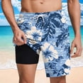 thumbnail image 3 of Mens Gym Shorts,Men Swim Trunks with Liner,Summer Novelty Funny Print Beach Shorts with Pockets & Adjustable Drawstring Elastic Waist Short Bottoms Holiday Vacation Short S-3XL, 3 of 6