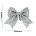 thumbnail image 3 of WEGFTDUOP Christmas Bow Bright Face Bow Christmas Christmas Tree Pendant Gift Decorating Bow, 3 of 6