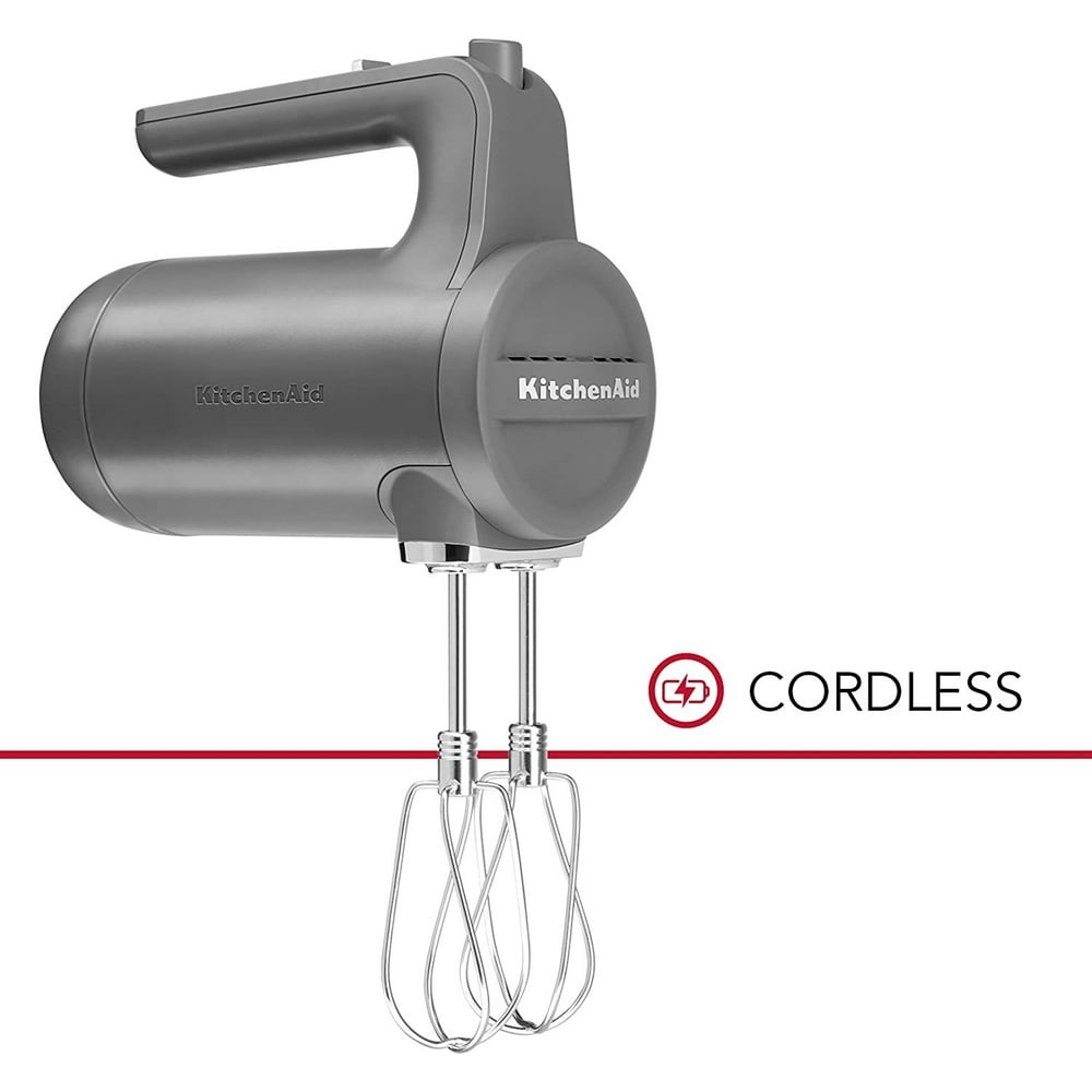 KitchenAid 7-Speed Cordless Hand Mixer | Matte Charcoal Grey - Walmart.com - Walmart.com