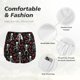 thumbnail image 4 of Balery Skeleton with Roses Pantalones cortos deportivos para mujer con forro y dos bolsillos, elásticos, para entrenamiento, gimnasio, yoga-Small, 4 of 7