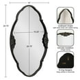 thumbnail image 2 of Kate and Laurel Novella Vintage Glam Ornate Mirror, 30 x 18, Black, Traditional Baroque Wall Mirror for Use as Decorative Bathroom Mirror or Fireplace Mantel Mirror, 2 of 8