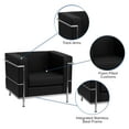 thumbnail image 5 of Flash Furniture HERCULES Regal Series Contemporary Black LeatherSoft Chair with Encasing Frame, 5 of 7